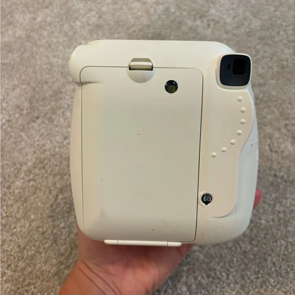Fujifilm White Instax Mini Instant Camera with Auto-Exposure